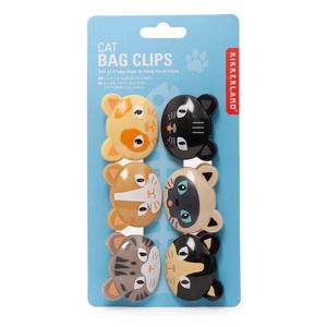 Kikkerland Cat Bag Clips Set of 6